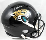 Travis Hunter Autographed Jacksonville Jaguars F/S Speed Helmet - Beckett W Holo