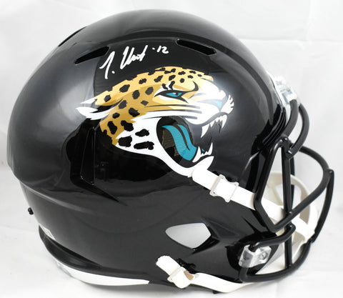 Travis Hunter Autographed Jacksonville Jaguars F/S Speed Helmet - Beckett W Holo