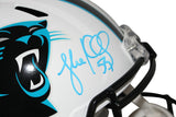 Luke Kuechly Autographed Carolina Panthers F/S Flat White Helmet BAS 33744