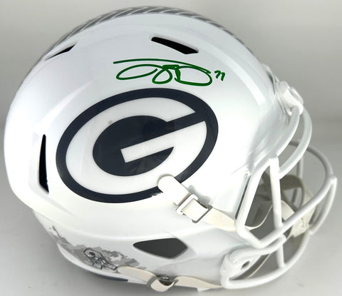 Packers JAYDEN REED Signed Full Size Replica 2024 SALUTE Speed Helmet AUTO - BAS
