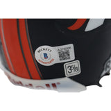 Tatum Bell Autographed Denver Broncos VSR4 Mini Helmet Beckett 44242