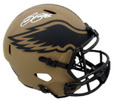 Saquon Barkley Signed Full Size Replica Salute to Service Helmet Beckett 192932