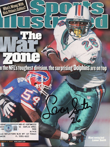 Lamar Smith Autographed Miami Dolphins Sports Illustrated 12/11/00 Beckett