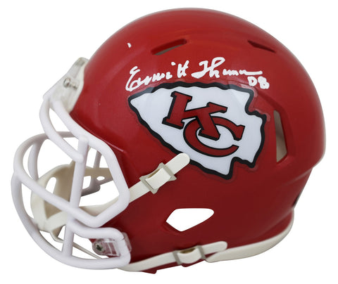Chiefs Emmitt Thomas "HOF 2008" Signed Speed Mini Helmet BAS Witnessed #2W142422