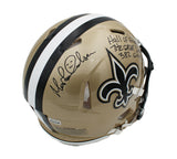 Morten Andersen Signed Atlanta Falcons Speed Authentic NFL Helmet-3Inscription