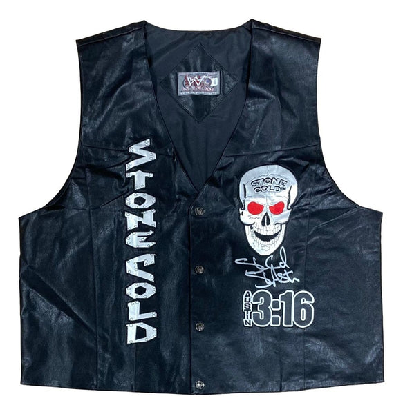 Stone Cold Steve Austin Signed Autographed WWE Skull Vest BAS