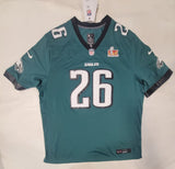 SAQUON BARKLEY SIGNED PHILADELPHIA EAGLES NIKE SCREENPRINT SUPER BOWL JERSEY BAS