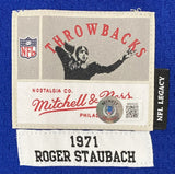 Roger Staubach Signed Dallas Cowboys Mitchell & Ness NFL Legacy Jersey BAS ITP