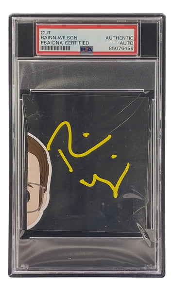 Rainn Wilson Signed Slabbed Funko Pop Cut Signature PSA/DNA 85076458