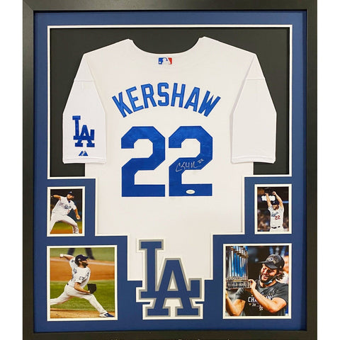 Clayton Kershaw Autographed Signed Framed LA Dodgers L.A. Jersey BECKETT