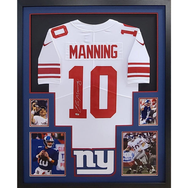 Eli Manning Autographed Signed Framed New York Giants Jersey FANATICS