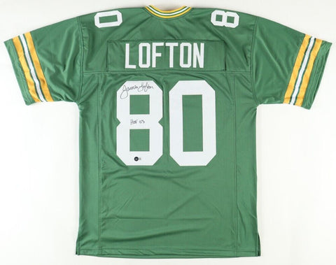 James Lofton Signed Green Bay Packers Jersey Inscribed. "HOF 03" (Beckett) W.R.
