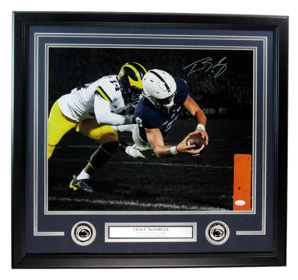 Trace McSorley Autographed 16x20 Photo Penn State Framed JSA 188971
