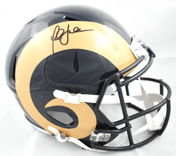 Marshall Faulk Autographed Rams F/S 00-16 Speed Helmet - Beckett W Hologram