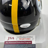 Autographed/Signed Hines Ward Pittsburgh Steelers Mini Football Helmet JSA COA