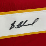 Framed Autographed/Signed Bashaud Breeland 35x39 KC Red Jersey JSA COA