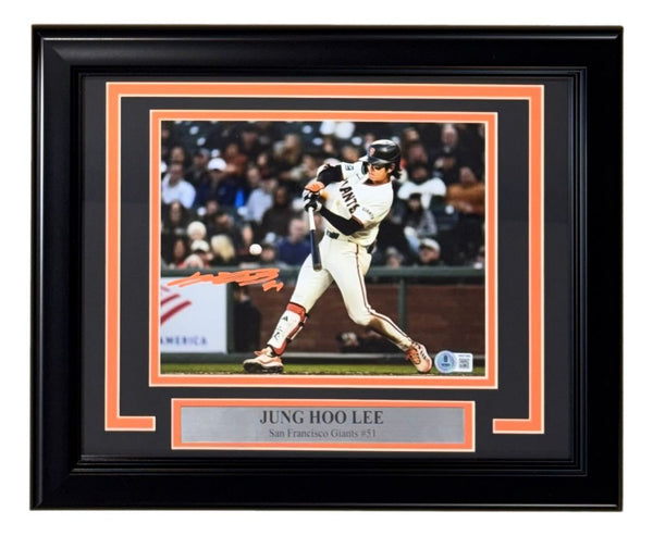 Jung Hoo Lee Signed Framed 8x10 San Francisco Giants Photo BAS