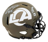 Rams Jared Verse & Braden Fiske Signed STS Full Size Speed Proline Helmet BAS W