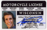 Henry Winkler Signed Happy Days Fonzarelli Wisconsin Drivers License - (SS COA)