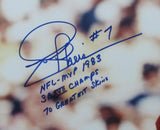 Joe Theismann Redskins Signed/Inscribed/Framed 20x30 Color Photo PSA/DNA 142140