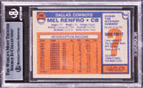 Cowboys Mel Renfro "HOF 96" Authentic Signed 1976 Topps #368 Card BAS Slabbed