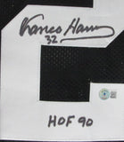 Franco Harris HOF Signed/Inscr Steelers Custom Football Jersey Beckett 165261