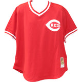 Johnny Bench Signed Cincinnati Reds Mitchell&Ness Red Jersey XL Fanatics 50947