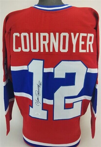 Yvan Cournoyer Signed Montreal Canadiens Jersey (JSA COA) 10xStanley Cup Champ