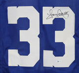 Tony Dorsett Autographed/Signed Pro Style Blue XL Jersey BAS 28354
