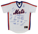 Darryl Strawberry/Dwight Gooden Signed NY York Mets Pinstripe Jersey- 23 Sigs