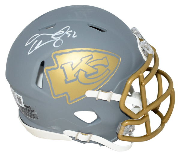 CREED HUMPHREY SIGNED KANSAS CITY CHIEFS SLATE SPEED MINI HELMET BECKETT