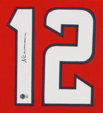 Nico Collins Signed Texans 35"x 43" Framed Jersey (Beckett) Ex-Michigan Receiver