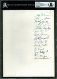 1951 Yankees (14) Mantle, Sain, McDougall, Bauer Signed 8x10 Photo BAS Slabbed