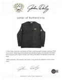 John Daly Signed Match Worn Dark Gray Johnstons of Elgin Cashmere Sweater BAS 2