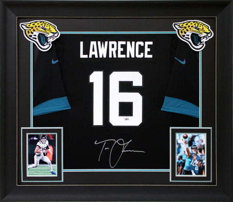 Jaguars Trevor Lawrence Authentic Signed Black Nike Game Framed Jersey Fanatics
