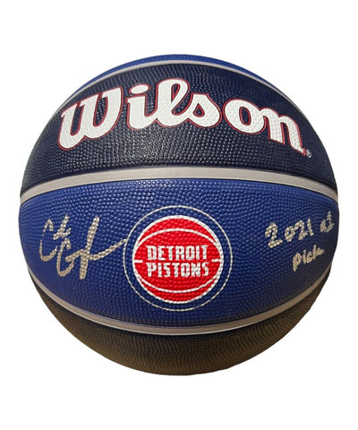 Cade Cunningham Signed Wilson Detroit Pistons Basketball 2021 #1 Pick 41099