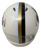 Chris Olave Signed New Orleans Saints RETRO Mini Speed Helmet BAS