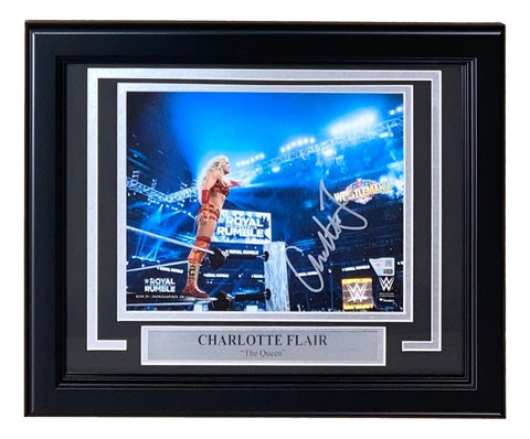 Charlotte Flair Signed Framed 8x10 WWE 2025 Royal Rumble Photo Fanatics