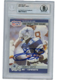 Emmitt Smith Autographed 1990 Pro Set #685 Trading Card AS IS Slab Beckett 54879