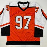 Autographed/Signed Jeremy Roenick Philadelphia Orange Jersey Beckett BAS COA