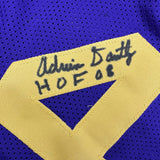 Autographed/Signed Adrian Dantley HOF 2008 Utah Purple Jersey Beckett COA