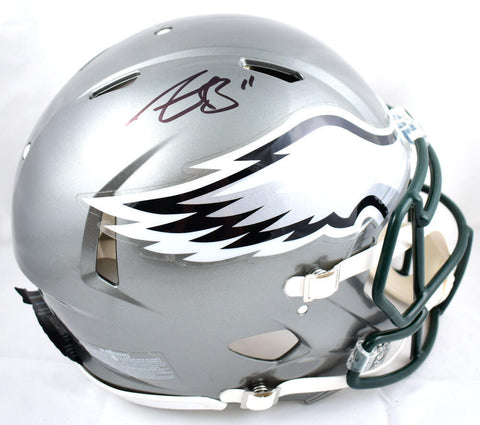 A.J. Brown Autographed Eagles F/S Flash Speed Authentic Helmet-Beckett W Holo