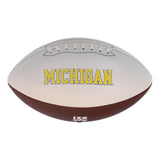 Jaylen Harrell Signed Michigan Wolverines Logo Football (Schwartz) Titans L.B.