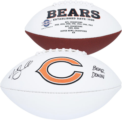 Noah Sewell Chicago Bears Autographed White Panel Football
