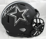 Javonte Williams Signed Cowboys F/S Eclipse Speed Helmet- Beckett W Holo *Damage
