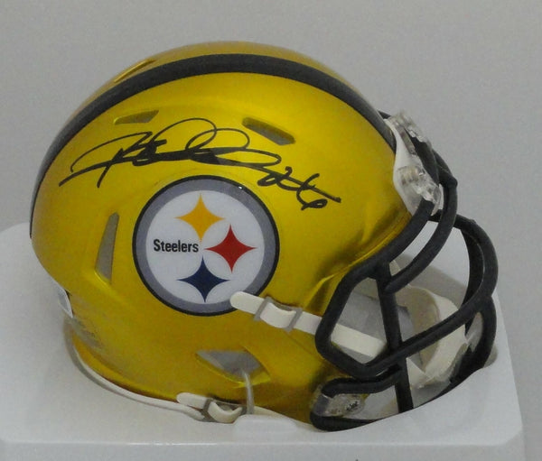 Pittsburgh Steelers ROD WOODSON Signed Riddell FLASH Speed Mini Helmet AUTO BAS