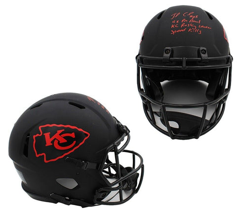 Jamaal Charles Signed Kansas City Chiefs Speed Auth Custom Helmet with 3 Inscr.