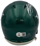 Saquon Barkley Autographed Philadelphia Eagles Signed Mini Helmet Beckett