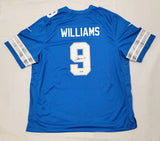 Jameson Williams Autographed Detroit Lions 2024 Nike Blue Game Jersey Beckett