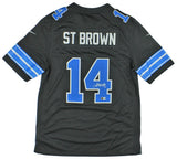Amon-Ra St. Brown Signed Detroit Lions Nike Game Black NFL Jersey
